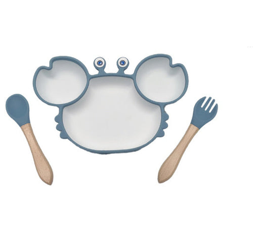 Silicone Baby Dishes for Children's Tableware Plate Non-slip Baby
