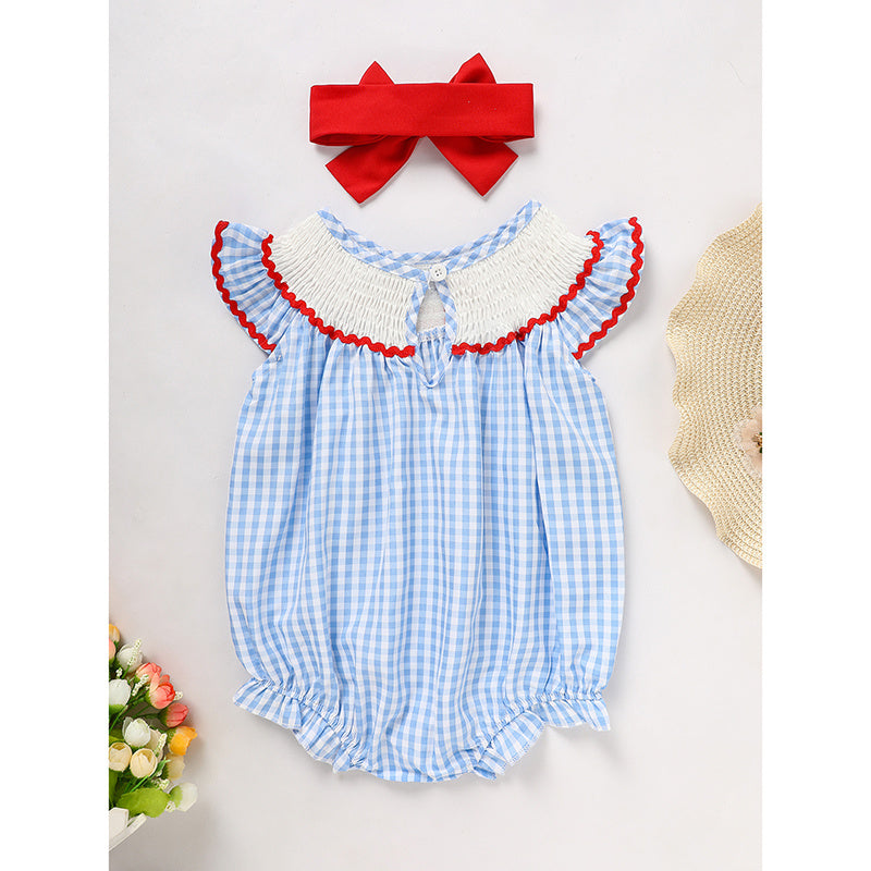 Baby Girls Independence Day Outfit 4th Of July American Flag