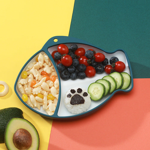 Silicone Baby Dishes for Children's Tableware Plate Non-slip Baby