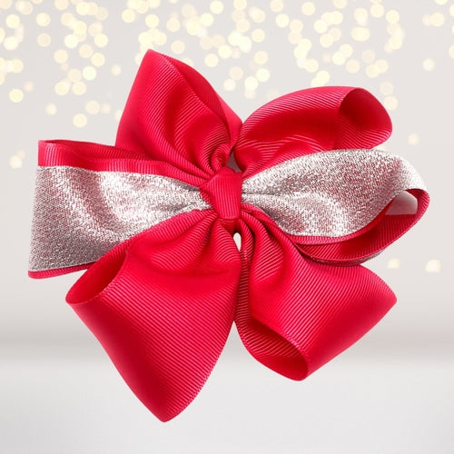 Girls Metallic Shimmer Boutique Bow