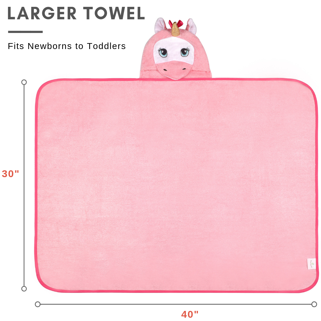 Pink Unicorn Hooded Towel