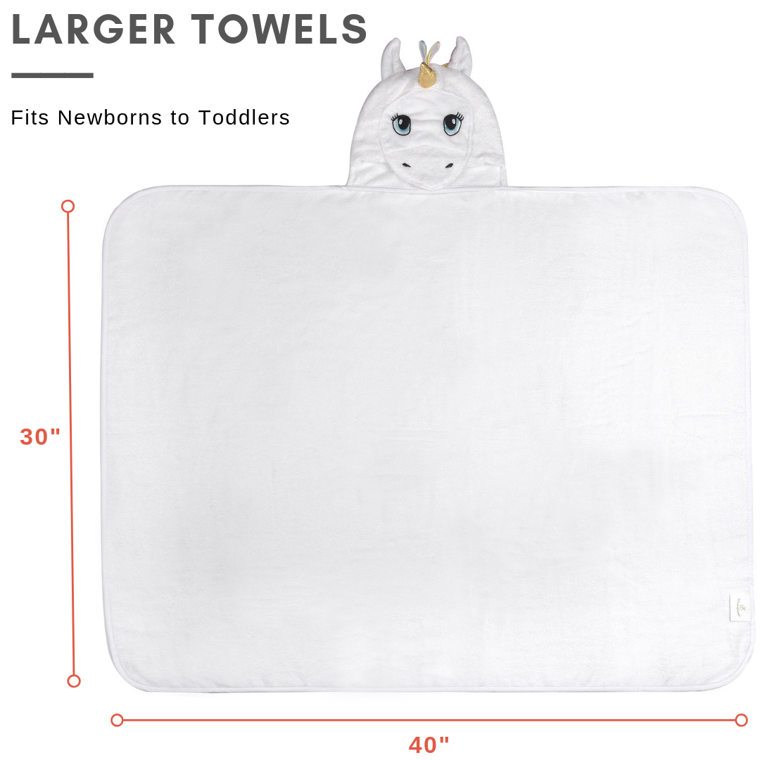 White Unicorn Hooded Towel